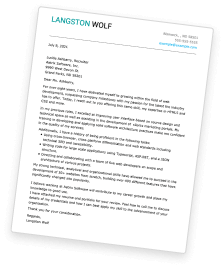 Cover Letter Sample 2